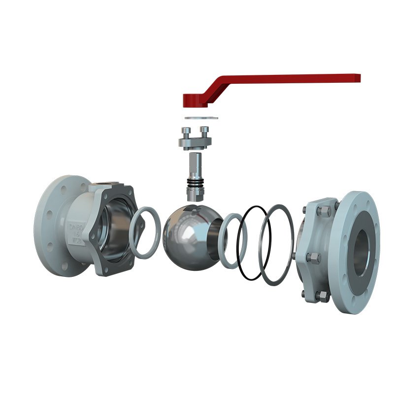 Cast steel floating ball valve